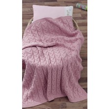Ecocotton Baby Love Kız Bebek Battaniyesi Pudra 80*90 cm