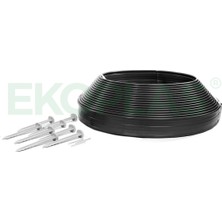 Ekoplas Flex Edge Plastik Çim Sınırlayıcı Esnek 25 m Siyah