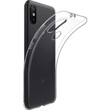 Case Street Xiaomi Redmi 7 Kılıf Süper Sillikon Yumuşak Arka Koruma + Nano Glass Şeffaf