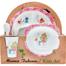 Prenses Melamin Bebek Veletto Mama Tabağı 5li Set