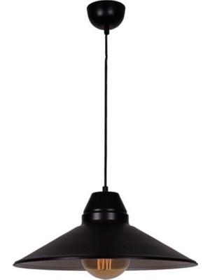 Mylight Siyah Içi Beyaz Sarkıt Avize Metal Sarkıt  38CM Cap