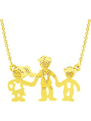 Altınsepeti Altın Baba ve Çocukları Kolye AS1451KL
