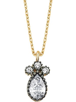 Altınsepeti Altın Beyaz Damla Mini Otantik Kolye AS1234KLR9