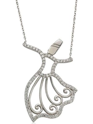 Altınsepeti Gümüş Taşlı Semazen Kolye TGG343702