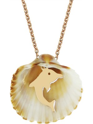 Altınsepeti Rose Gümüş Deniz Kabuğu Yunus Kolye G789KL