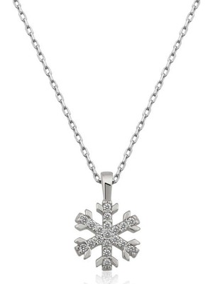 Gumush Gümüş Kar Tanesi Bayan Kolye
