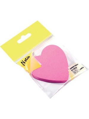Notix Yapışkanlı Not Kağıdı Neon Kalp 100Yp Postit