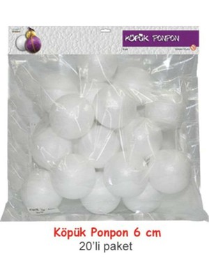 Vincent Foam Ball - Strafor Köpük Top 6 Cm. 20 Adet