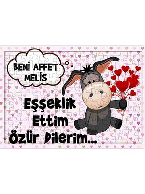 Biresimden Özür Hediyesi Eşeklik Ettim Puzzle
