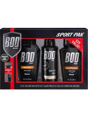 Bodman Black Sport Pak Erkek Hediye Seti