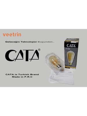 Cata CT-4284 6W E27 Amber Rustik LED Ampul 4'lü Paket