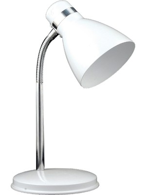 Nisaluce Modern Krom Spiralli Masa Lambası Beyaz
