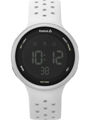 Reebok Unisex Kol Saati Dijital Fonksiyonlu Beyaz Kasa ve Kordon 100 Metre Suya Dayanıklı