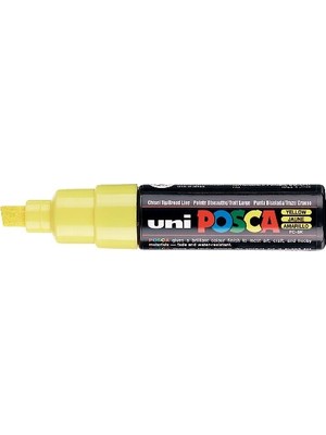 Uni Posca Pc-8k Boyama Markörü 8 mm Kesik Uç Sarı