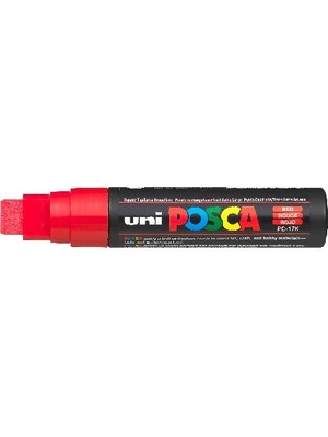 Uni Posca PC-17K Boyama Markörü 15 mm Kesik Uç Kırmızı