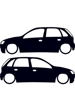 Auto Aufkleber Individueller Text Tiefgelegt Opel Corsa D VXR OPC Sticker