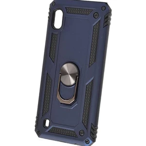 Case 4U Samsung Galaxy A10 Kılıf Çift Katmanlı Yüzüklü Manyetik Vega Kapak Lacivert