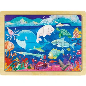 Neşeli Balıklar / 24 Parça Ahşap Puzzle