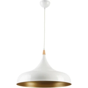 Mat Beyaz Içi Sarı 50 cm Metal Sarkıt Avize