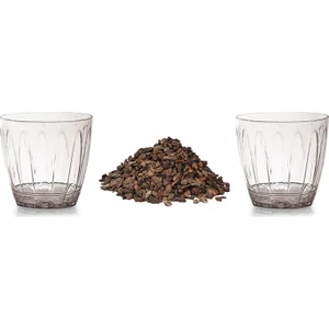Mf Peyzaj 2'li 1,5 Lt Orkide Saksı ve 3 Lt Orkide Toprağı Seti