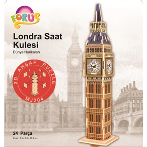 Londra Saat Kulesi 3D Ahşap Puzzle