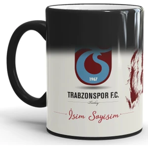 Kupa Market Trabzonspor Kişiye Özel İsim Baskılı Sihirli Kupa Bardak