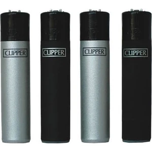 Clipper Micro Soft Taşlı Doldurulabilir Çakmak 4'Lü (Cm-220) Black&Silver