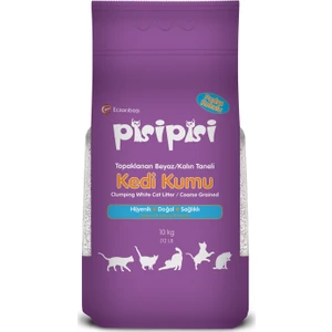 Pisipisi Topaklaşan Kalın Taneli Kedi Kumu 10Kg