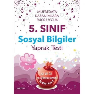 Nartest Yayınevi 5. Sınıf Sosyal Bilgiler Yaprak Test Yeni Müfredat