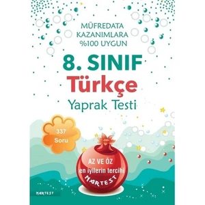 Nartest Yayınevi 8. Sınıf Türkçe Yaprak Test Yeni Müfredat