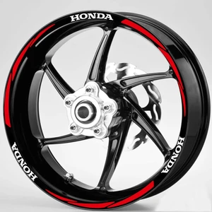 Beyaz Honda Yazılı 3 Parçalı Reflektif Kırmızı Jant Şeridi
