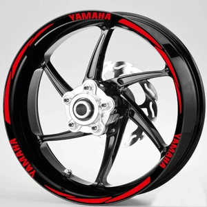 Kırmızı Yamaha Yazılı 3 Parçalı Reflektif Kırmızı Jant Şeridi