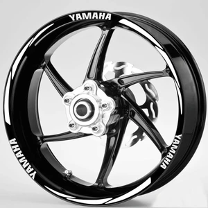 Beyaz Yamaha Yazılı 3 Parçalı Reflektif Beyaz Jant Şeridi