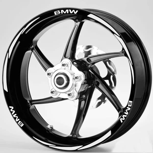 Beyaz Bmw Yazılı 3 Parçalı Reflektif Beyaz Jant Şeridi