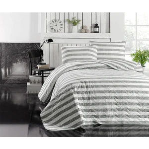 Enlora Home Kapitone Yatak Örtüsü Seti Tek Kişilik Hook Gri