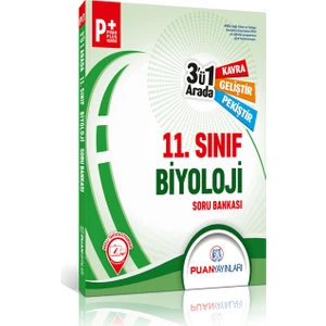Puan Yayınları 11. Sınıf Biyoloji 3'ü 1 Arada Soru Bankası
