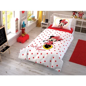 Lisanslı Çek Canlandır Tek Kişilik Nevresim Takımı Minnie
