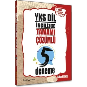 Tercih Akademi YKS DİL İngilizce Tamamı Çözümlü 5 Deneme - Özkan Kırmızı