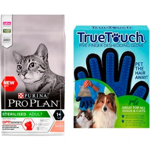 Pro Plan Cat Kısırlaştırılmış Sterilised Salmon & Tuna 1,5 kg Kedi Maması + Bobo Touch Kedi Tüy Toplama Eldiveni