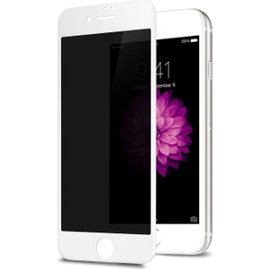 Apple iPhone 7 Plus / 8 Plus Curve Privacy Tempered Glass Beyaz Cam Ekran Koruyucu