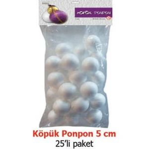 Foam Ball - Strafor Köpük Top 5 Cm. 25 Adet