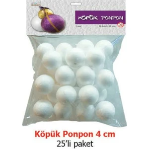 Foam Ball - Strafor Köpük Top 4 Cm. 25 Adet