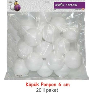 Foam Ball - Strafor Köpük Top 6 Cm. 20 Adet