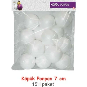 Foam Ball - Strafor Köpük Top 7 Cm. 15 Adet
