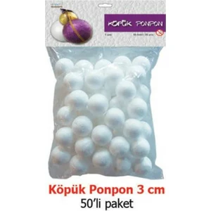 Foam Ball - Strafor Köpük Top 3 Cm. 50 Adet
