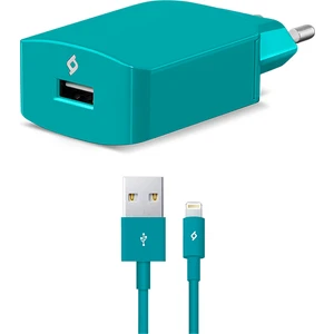 Speedcharger Seyahat 2.1A iPhone Uyumlu Hızlı Şarj Aleti Turkuaz