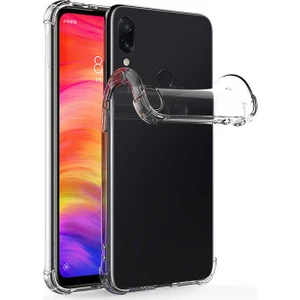 Xiaomi Redmi Note 7 Pro Kılıf Şeffaf Köşe Korumalı Silikon