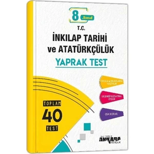 Ankara Yayıncılık 8.Sınıf  Din Kültürü Kültürü Ve Ahlak Bilgisi Yaprak Test