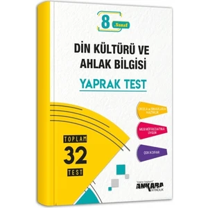 Ankara Yayıncılık 8.Sınıf Din Kültürü Kültürü ve Ahlak Bilgisi Yaprak Test