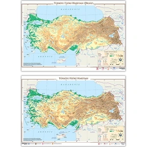 Ankara Yayıncılık Türkiye Fiziki Haritası (Yazılabilir - Silinebilir)
